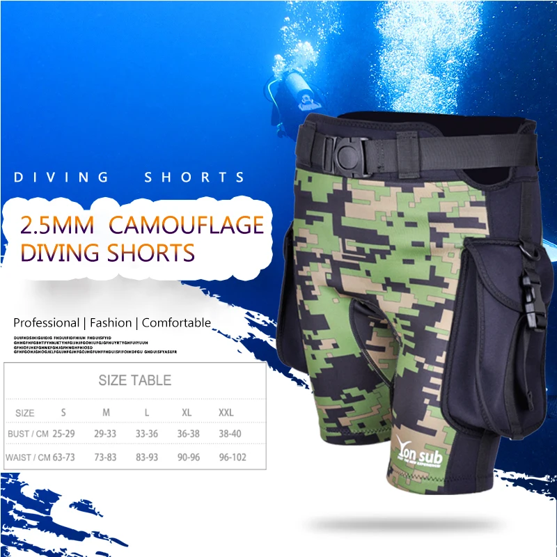 

Neoprene 2.5mm Diving Surfing Pants Men Submersible Pocket Men women Submersibl Shorts Thickening Diving Equipment Shorts