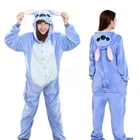 кигуруми Пижама pandaUnicorn для взрослых, комбинезон в виде животного, для женщин и мужчин, парные зимние пижамные костюмы с единорогом, фланелевые пижамы с кошкой, 2020