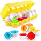 Детские игрушки Монтессори, подходящие яйца, развивающая детская игра-пазл в форме цветка для детей, обучающая математическая игрушка