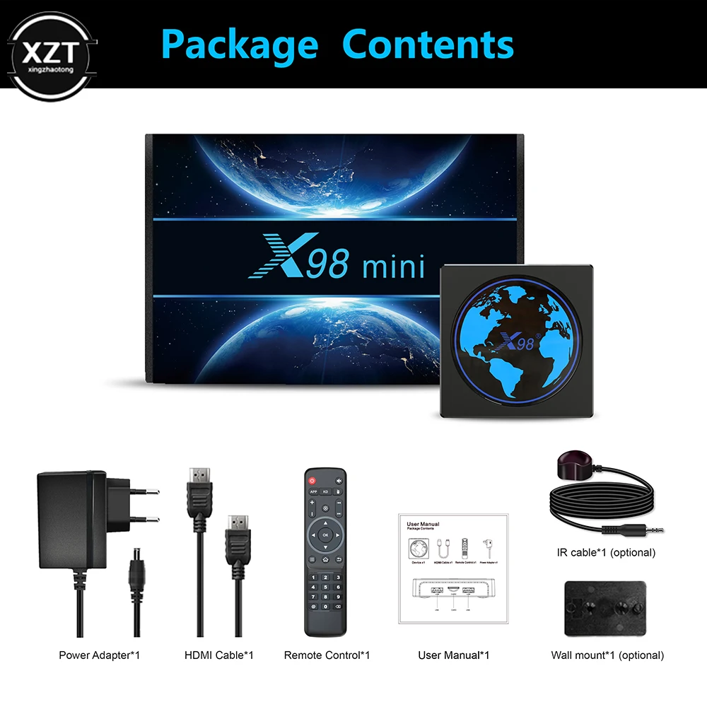 ТВ-приставка X98mini Amlogic S905W2 Android 11 4G 64 Гб X98 мини поддержка AV1 Wifi BT Youtube медиаплеер 4 ГБ