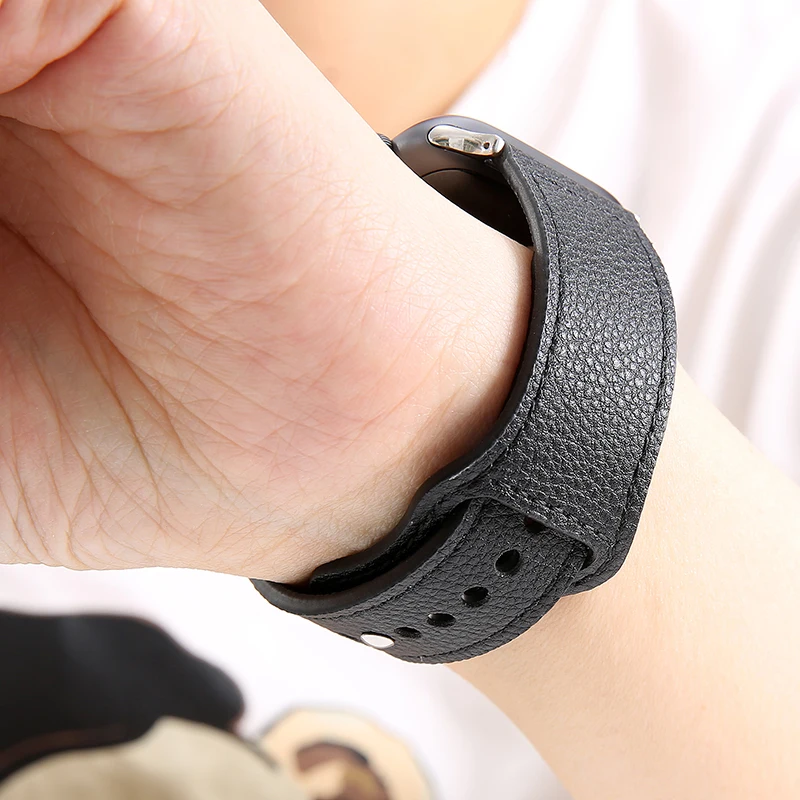 Кожаный ремешок для apple watch 42 мм 38 40 44 спортивный Высококачественный Браслет correa