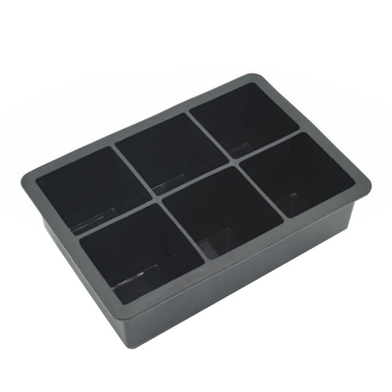 

6-hole Portable Silicone Ice Tray, Creative Square Ice Making Mold, Whiskey Ice Tray, Summer Essential Kitchen Supplies