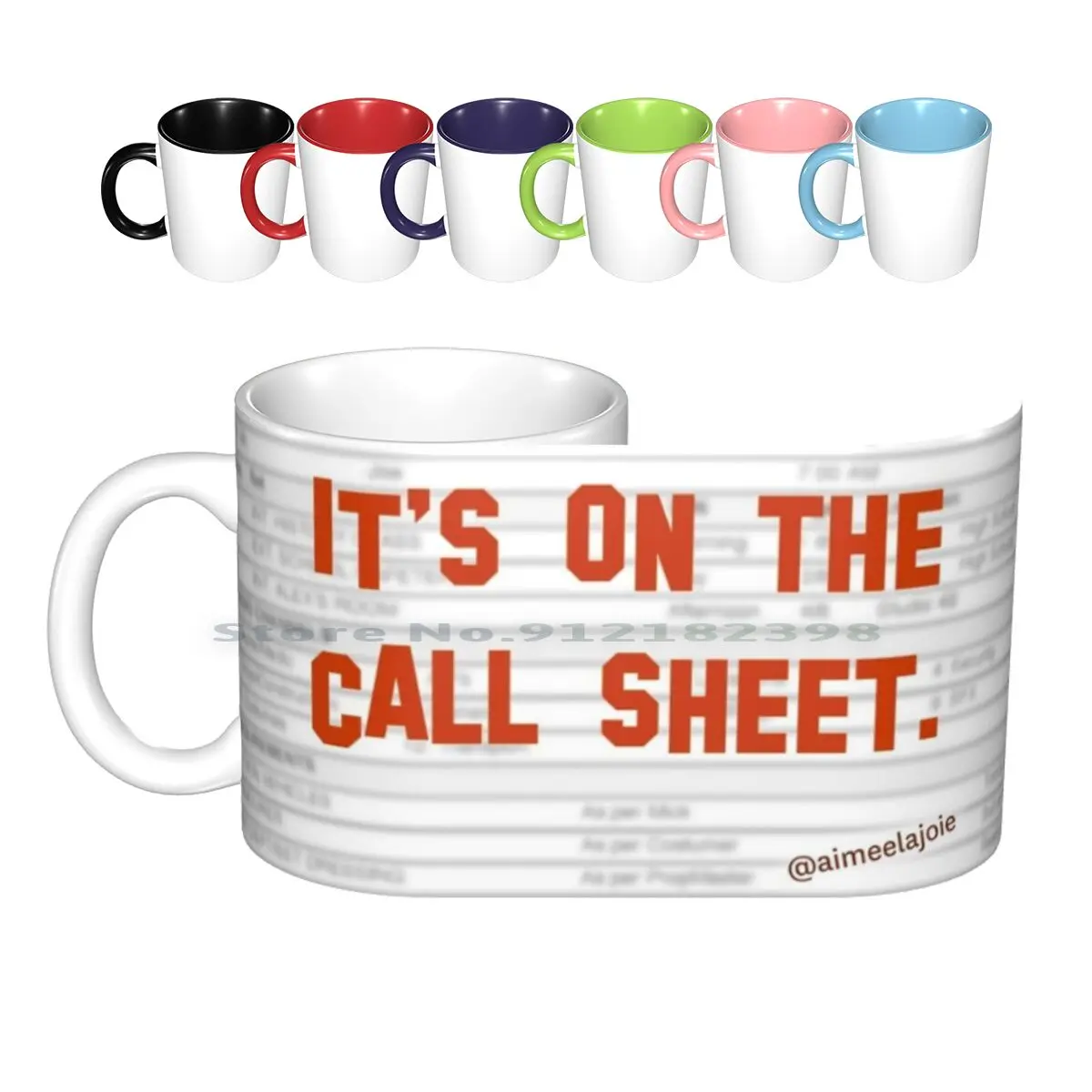 

Это на листе вызовов. Керамические кружки, кофейные чашки, кружка для молока, чая, кружка Aimee La Joie, простыня для вызовов, фильмы, креативные фи...