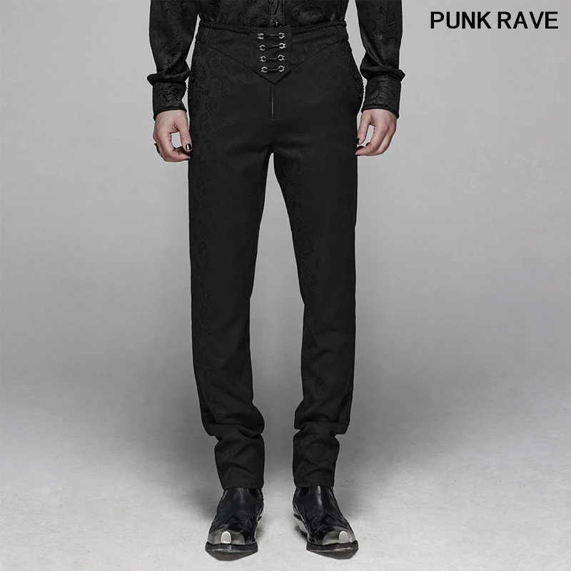 Брюки Мужские приталенные в готическом стиле деловые Приталенные брюки с