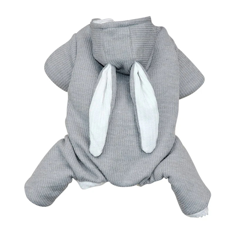 

Dog Cute warm Clothes Pet Autumn And Winter Cute Warm Clothes Rabbit Design 4-legged Costume Cotton-padded Coat For Dog