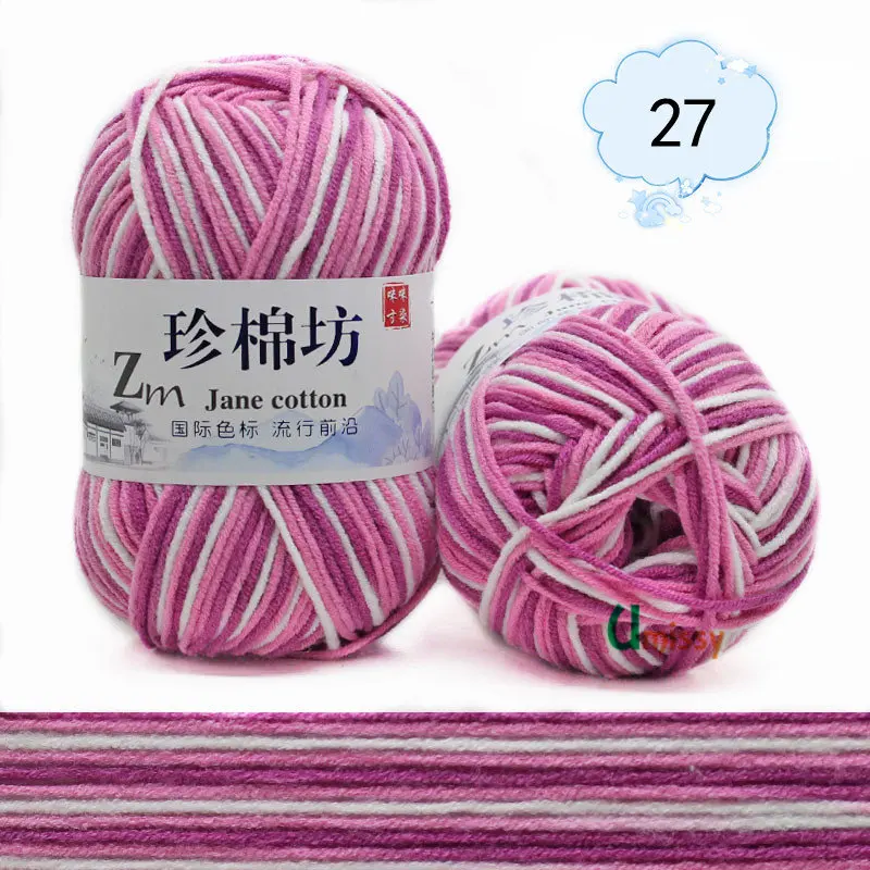 36pcs 27 36 шт. garen lana вязание крючком Пряжа ручной вязки коврик окрашенный Хлопок Смешанный разноцветные советуем иглы 3 мм - Цвет: 36pcs 27