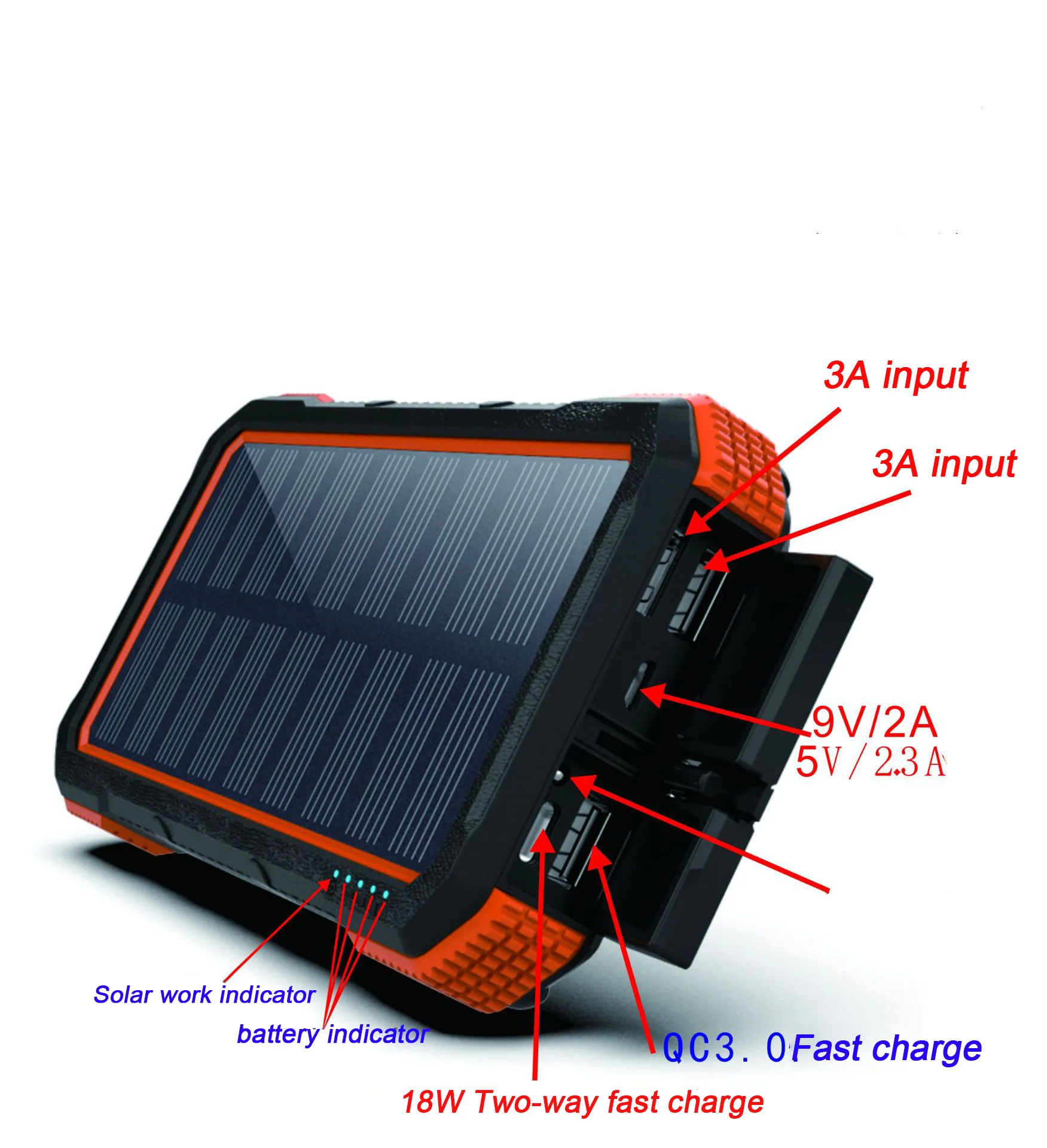 45000mah Wireless Solar Power Bank 4 USB Portable External Charger Fast Charging PoverBank Battery for Iphone Xiaomi | Мобильные