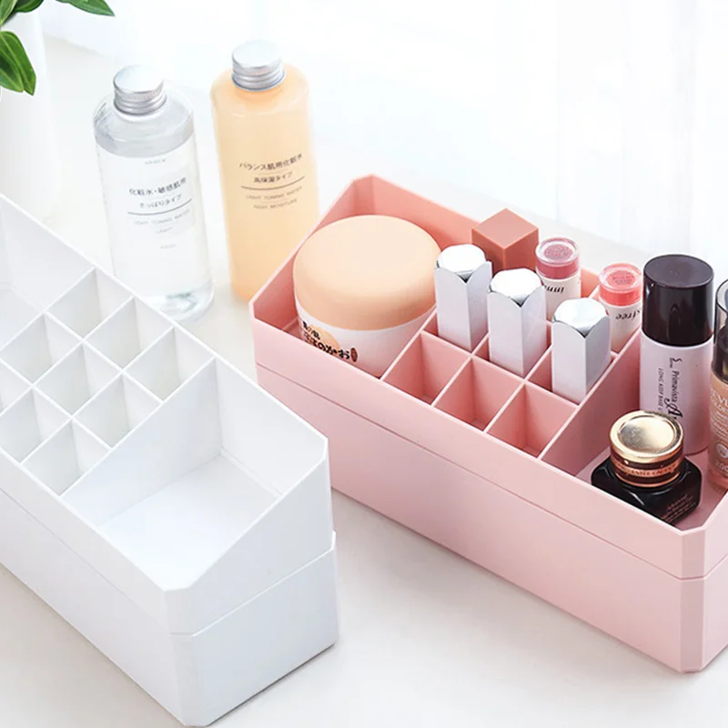 1 шт. настольная коробка для хранения косметики Бытовая пластиковая двухслойная