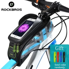 ROCKBROS Phone Bicycle Bike Bags Rainproof 5.8/6.0 Phone Case Touch Screen Cycling Bicycle bags Panniers Frame Bike Accessories