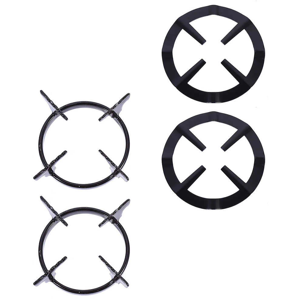 

4Pcs Gas Stove Racks Gas Hob Racks Kitchen Gadget Gas Stove Accessories (Black)