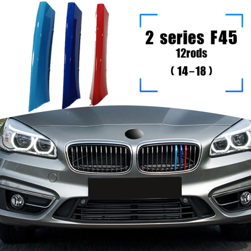 

3 шт. ABS для BMW F22 F45 F23 F46 F44 Серия 2 автомобильные гонки решетка полоса отделка Зажим м характеристики аксессуары 2014-2019 2020 2021
