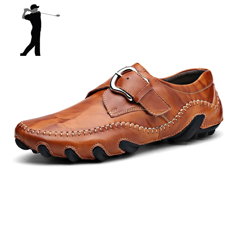 

Мужские дизайнерские кроссовки для гольфа, спортивная обувь из натуральной кожи, Роскошные, для спортзала, бега, прогулок