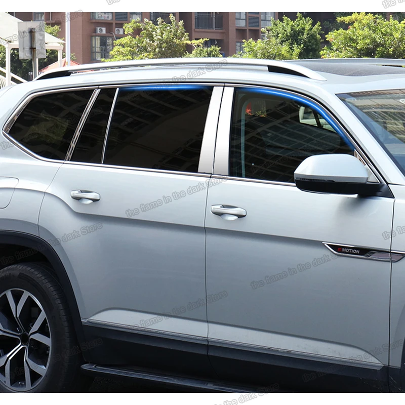 Lsrtw2017 для Volkswagen Atlas Teramont Vw хромированные аксессуары окон автомобиля 2017 2018 2019