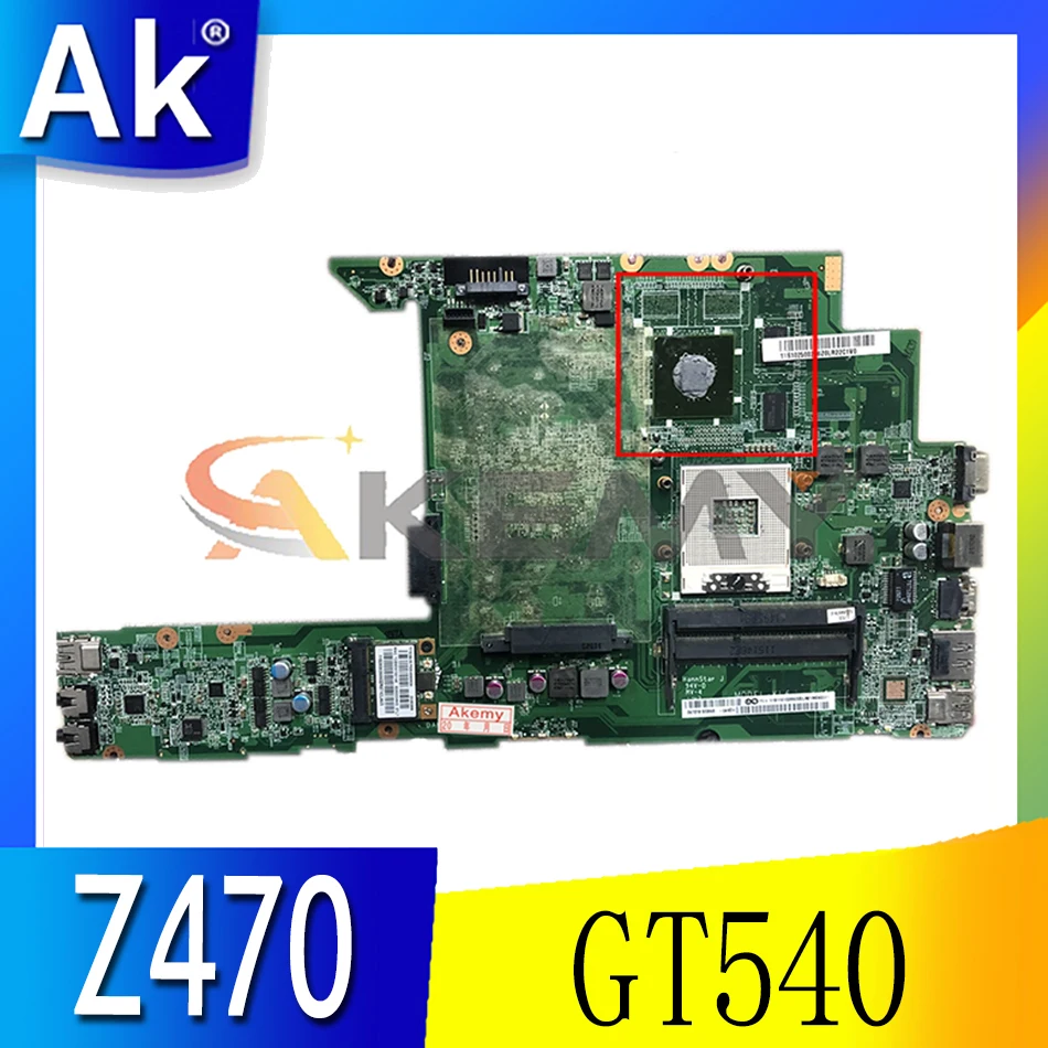 

Akemy For Lenovo Z470 Laptop PC Motherboard GT540 HM65 Discrete Graphics Da0kl6mb8g0 Quality Assurance 100% Test OK