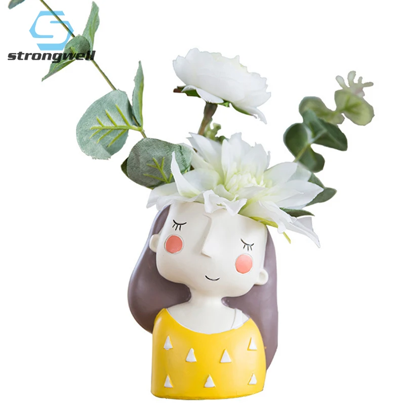 Strongwell скандинавский милый цветочный горшок для девочек каучуковый растения сада