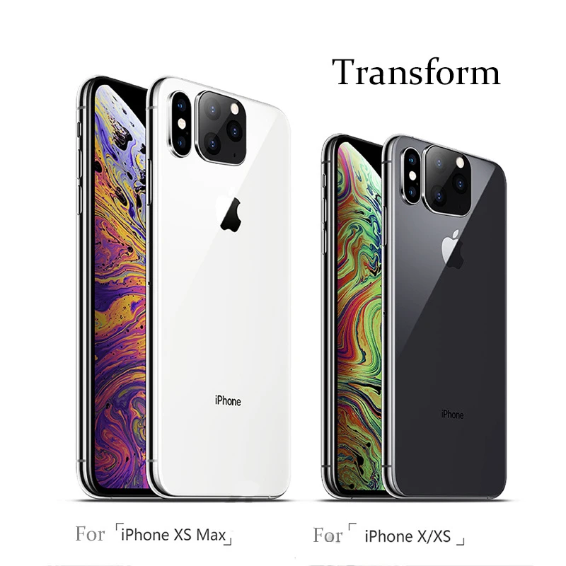 Back Camera Tempered Glass Film For iPhone X XS Max turn to 11 Pro Case Lens Change Fake iPhone11 Cover |