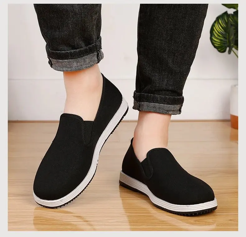 

Cloth Shoes Men's Handmade Casual Shoes Pedal Men's Tendon Bottom Soft Bottom Deodorant Light SSummer Light Mesh Breathable