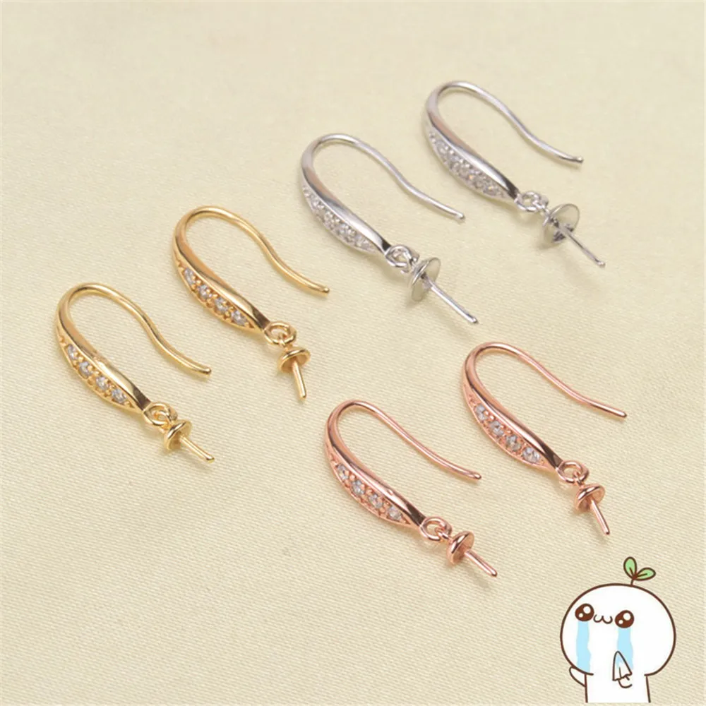 Покрытие 925 пробы серебряные фурнитура серьги крючки застежка аксессуары для