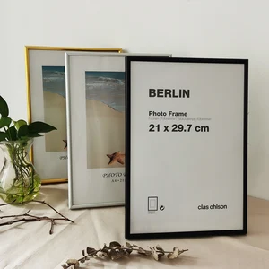 Рамка для фотографий, алюминиевая, Классическая, для крепления на стену, из пластика, стекла, металла