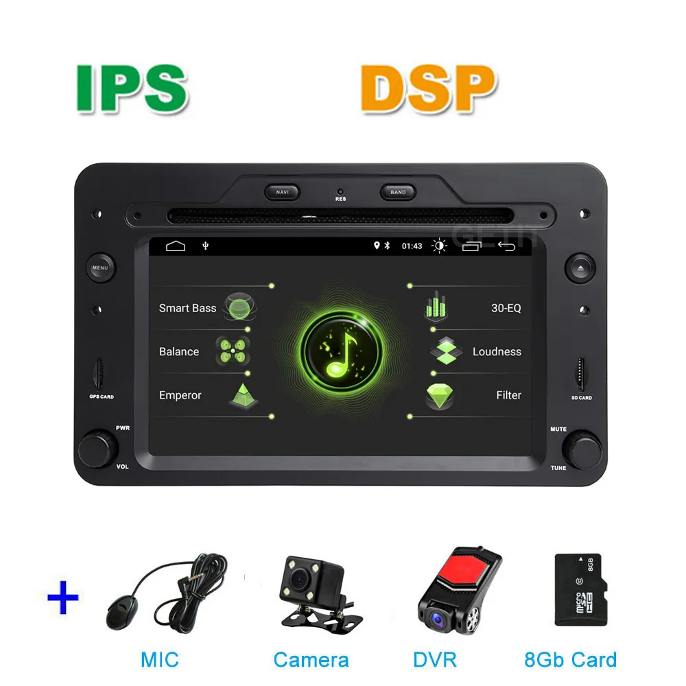 DSP Android 10 Автомобильный DVD стерео Мультимедиа Радио gps для Alfa Romeo Spider Alfa Romeo 159 Brera 159 Sportwagon - Цвет: DSP-MIC-CAM-DVR-SD