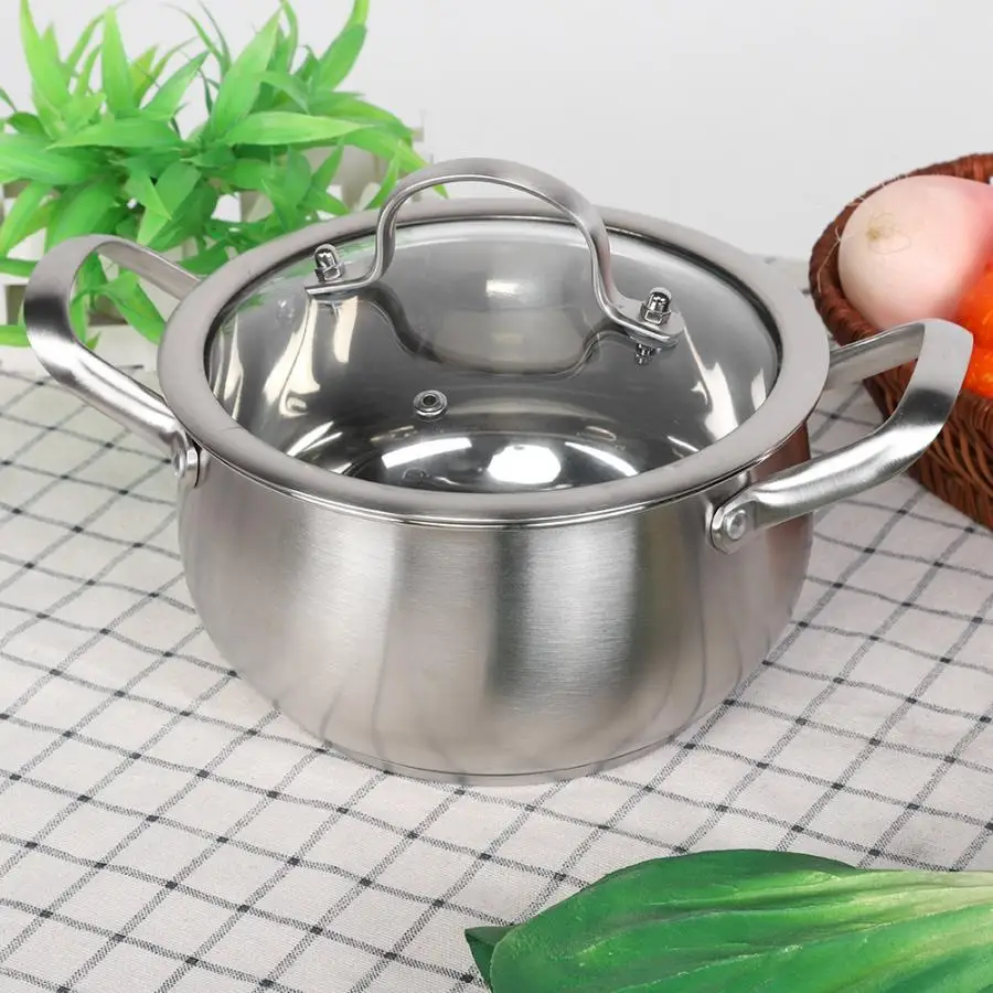 Кастрюля для молока из нержавеющей стали 18 см двойной ушной суп-горшок суповарка