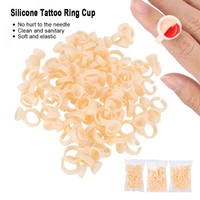 100pcs eyebrow tattoo ring cup microblading pigment glue holder divider tattoo ink pigment holder cup permanent makeup accessory
