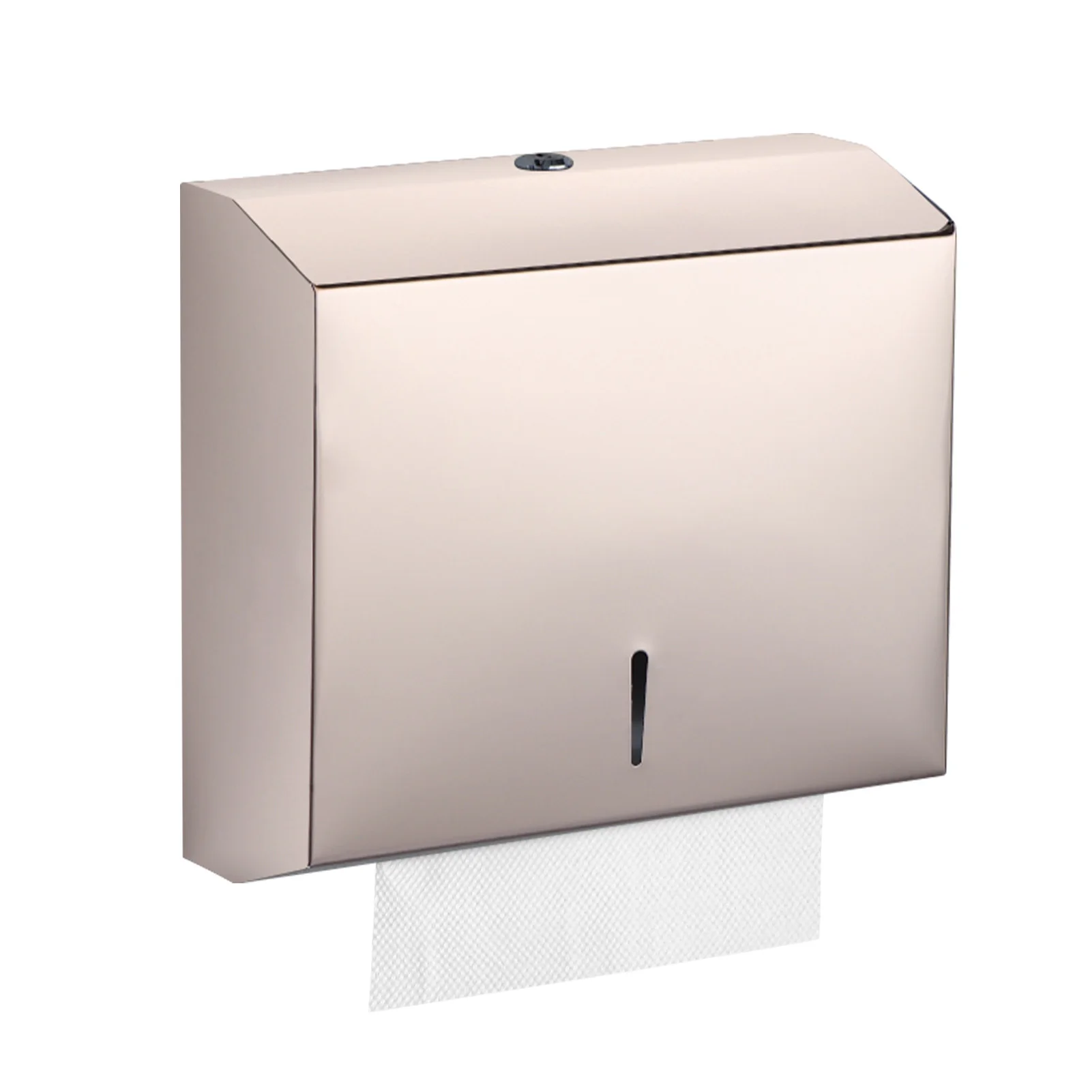 

Wall Mounted Bathroom Tissue Dispenser Stainless Steel Tissue Box Holder for Multifold Paper Towels with Safety Lock for Toilet