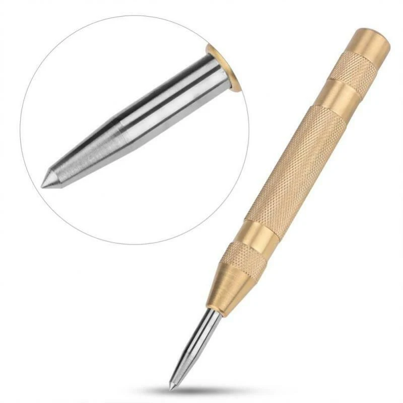 2Pcs Heavy Duty Automatic Center Pin Punch Spring Loaded Metal Wood Press Dent Marking Starting Holes Tool | Инструменты