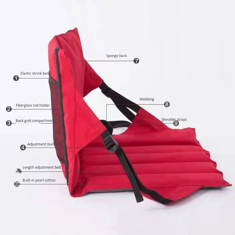 

Ran Colors Kayak Pad Seat Padding Soft Anti-Skid Pad Adjustable Backrest with Boat Pad