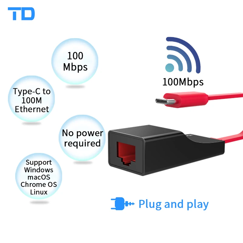 TP-LINK Внешняя USB Проводная Ethernet Сетевая карта адаптер Type-C 10/100M к RJ45 Lan для Windows/MAC/Linux |