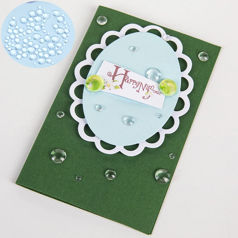 

100pc 3-8mm Round Shape dewdrop For diy Card Accessories Simulation dew drops Cutting Dies Stamps Scrapbook Decor waterdrop