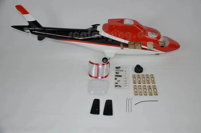 A109 450 Pre-Painted Glass Fiber Scale Fuselage For Size RC Model Helicopter | Игрушки и хобби