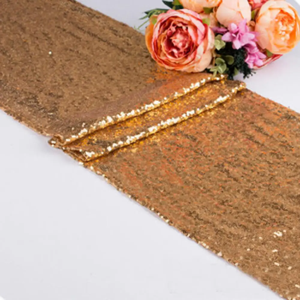 30*250 см скатерть с блестками прямоугольная Золотое и серебряное покрытие