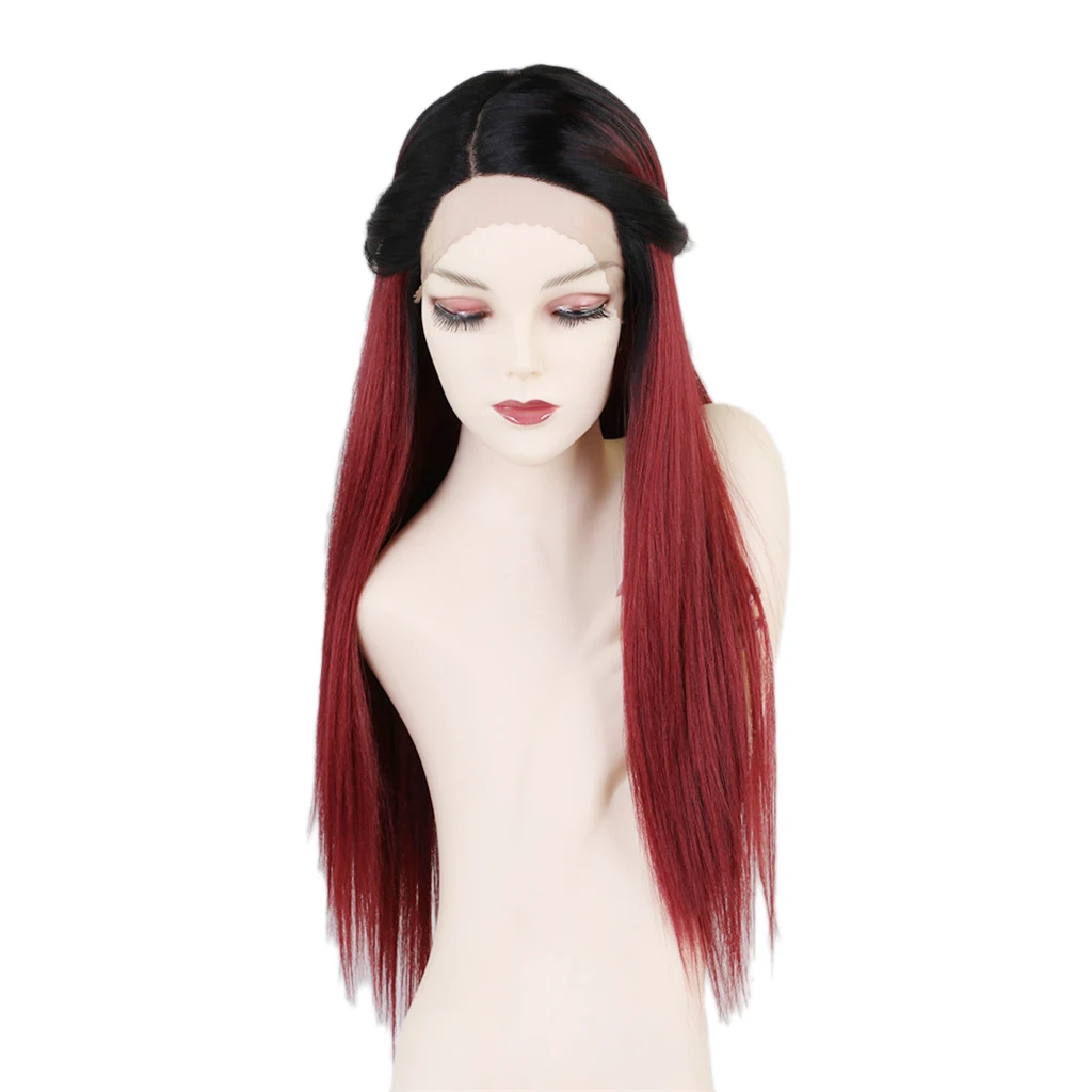

Natural Resistant Wig Long Straight Braiding Synthetic Lace Front Wigs