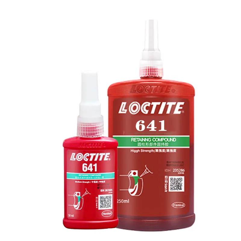 

50ml/250ml Loctite 641 Cylindrical Parts Holding Glue High Strength Temperature Bearing Fastening Adhesive Metal Bearing Glue
