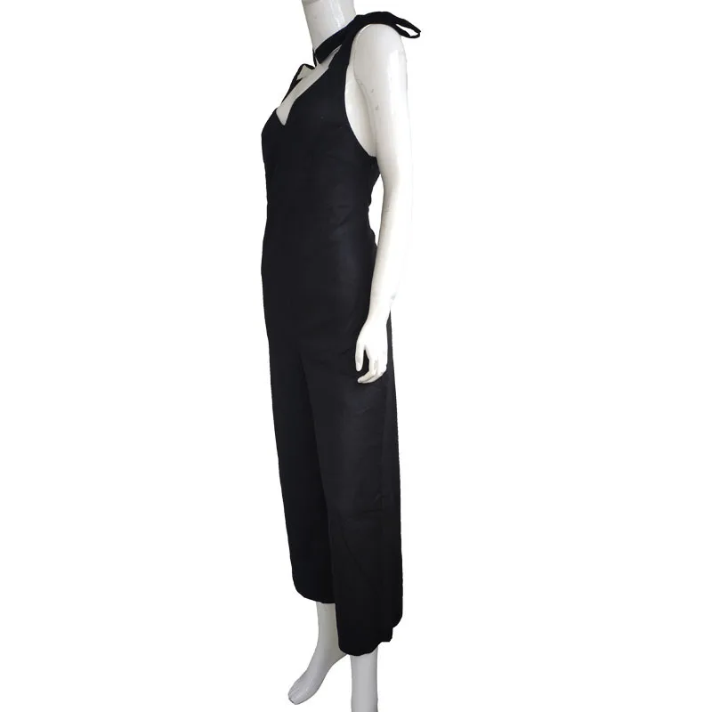 

Sexy Backless Rompers Women Jumpsuit Plus Size 2020 New Summer Casual Loose Pockets Ladies Bodysuit Red Black Gray Purple Green