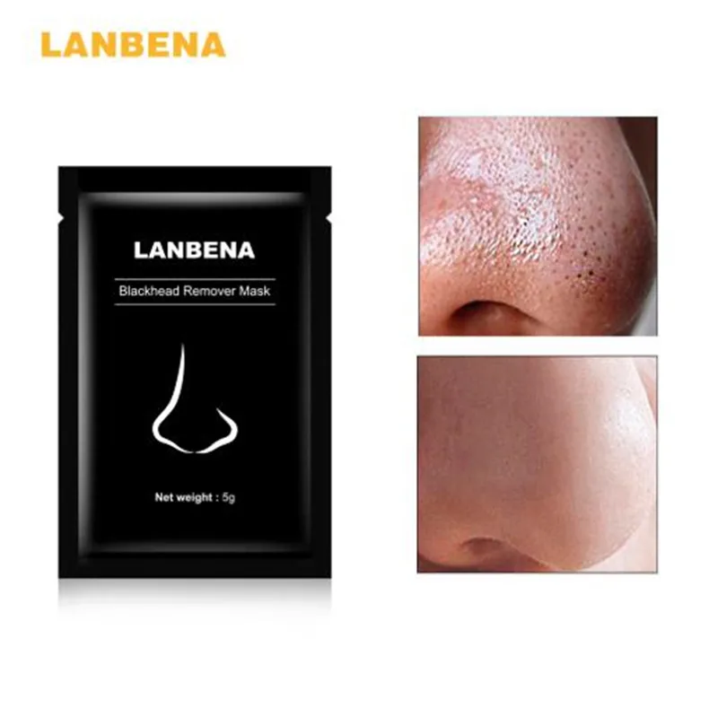 LANBENA маска для носа черная удаления черных точек Очищающая из древесного угля