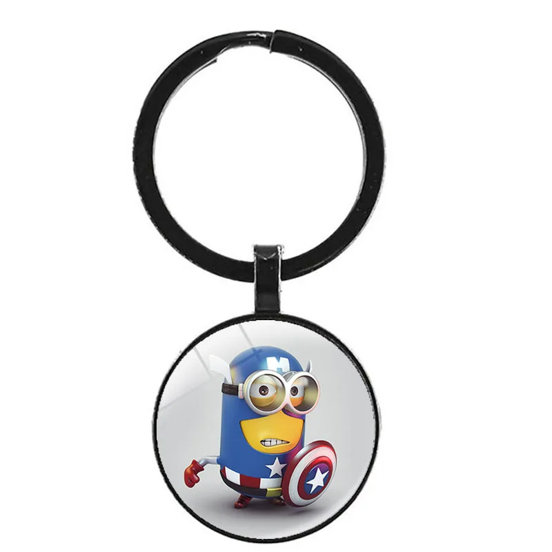 30 Despicable Me Minion Action Movie Glass Cabochon Keychains for Kid - Цвет: 30