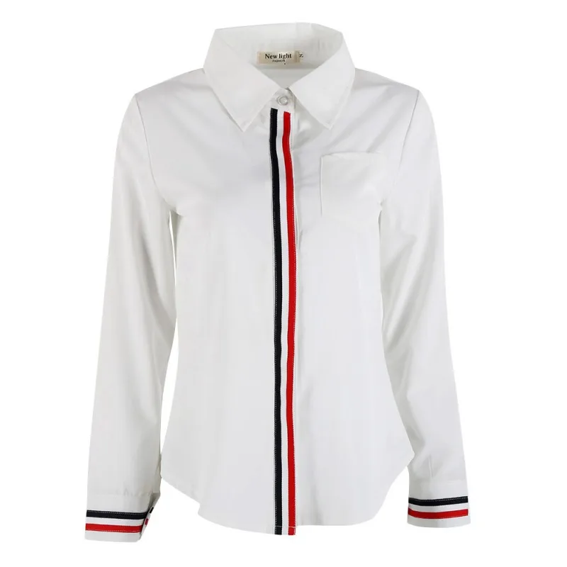 Весна лето Женская рабочая одежда рубашка белая элегантная женская офисная Roupas