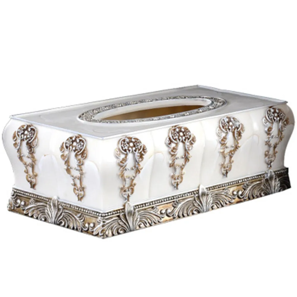 NEWYEARNEW Resin Tissue Holder Box European Antique Noble Home Decoration Storage Wedding Gifts | Дом и сад