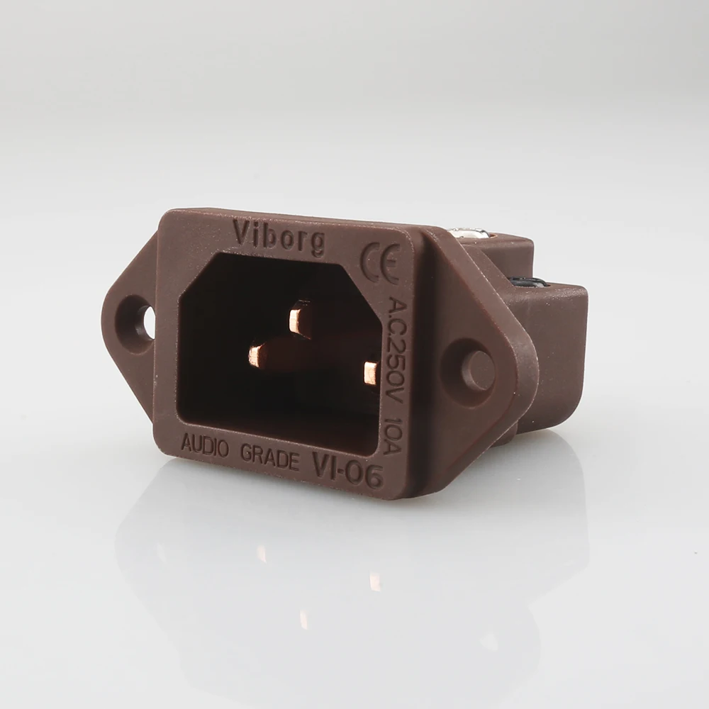 VIBORG VI06CC чистая красная медь Без припоя Hi End IEC розетка на входе|iec socket|inlet socketiec inlet |
