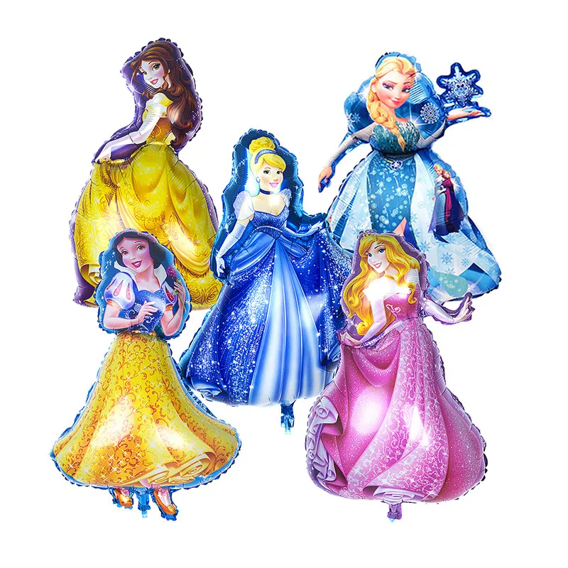 5 шт./компл. Disney Принцессы Эльзы и воздушный шарик из фольги в форме С Днем
