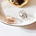 Новые элегантные милые Блестящие модные кольца для пожилых, обтягивающие Многослойные Геометрические регулируемые женские открытые кольца 2020