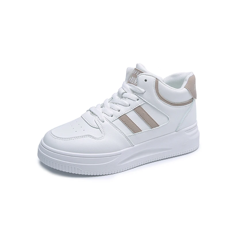

Simple Color Matching All-match Casual High-top White Shoes Women's Thick-soled Increased Lightweight Sports Running Shoes