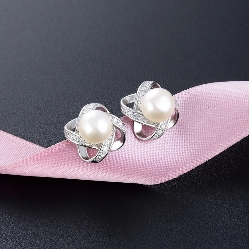 

Bohemia Natural Pearl Stud Earring Women Luxury 925 Sterling Silver Aretes De Plata Jewelry Orecchini Silver 925 Jewelry Earring