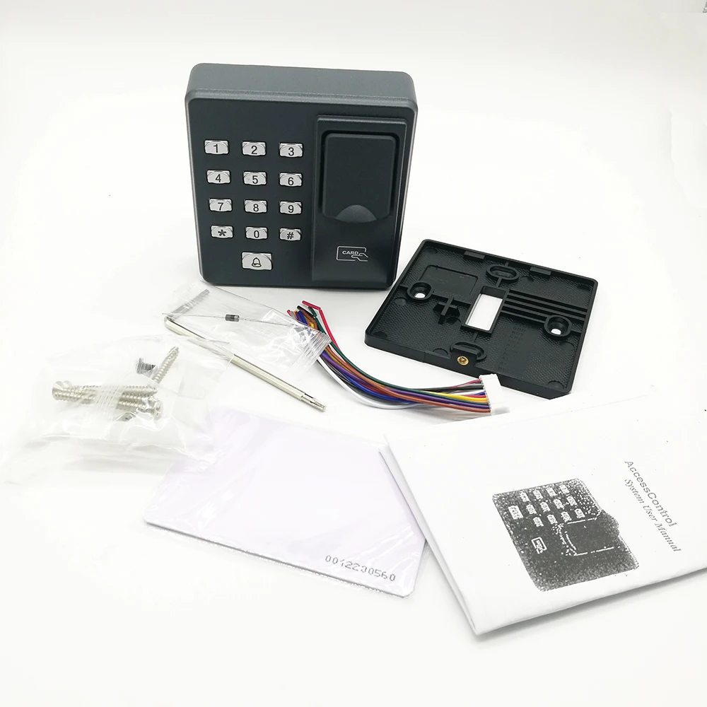 x6 keypad rfid card and fingerprint door access control system free global shipping