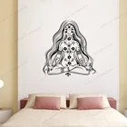 Креативная Наклейка на стену Будды Съемная настенная чакра медитация девушка Наклейка на стену винил гостиная домашний декор для комнаты CX622