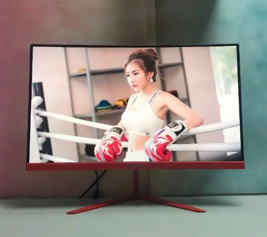 Игровой СВЕТОДИОДНЫЙ монитор 24 дюйма изогнутый 75 Гц с интерфейсом DP/HDMI FreeSync |