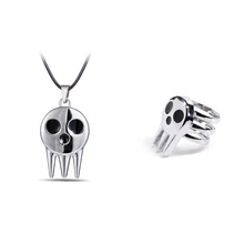 1Pcs Cool Anime Soul Eater Death The Kid Cosplay Costumes Ring Necklace Pendant Props Action Figure Toys for Kids Boy Gift