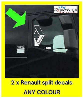 Наклейки на окна для Renault x 2. Раздельный логотип грузовика | Автомобили и